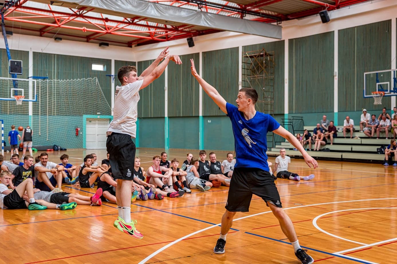Team activities and basketball drills on Rab, Croatia