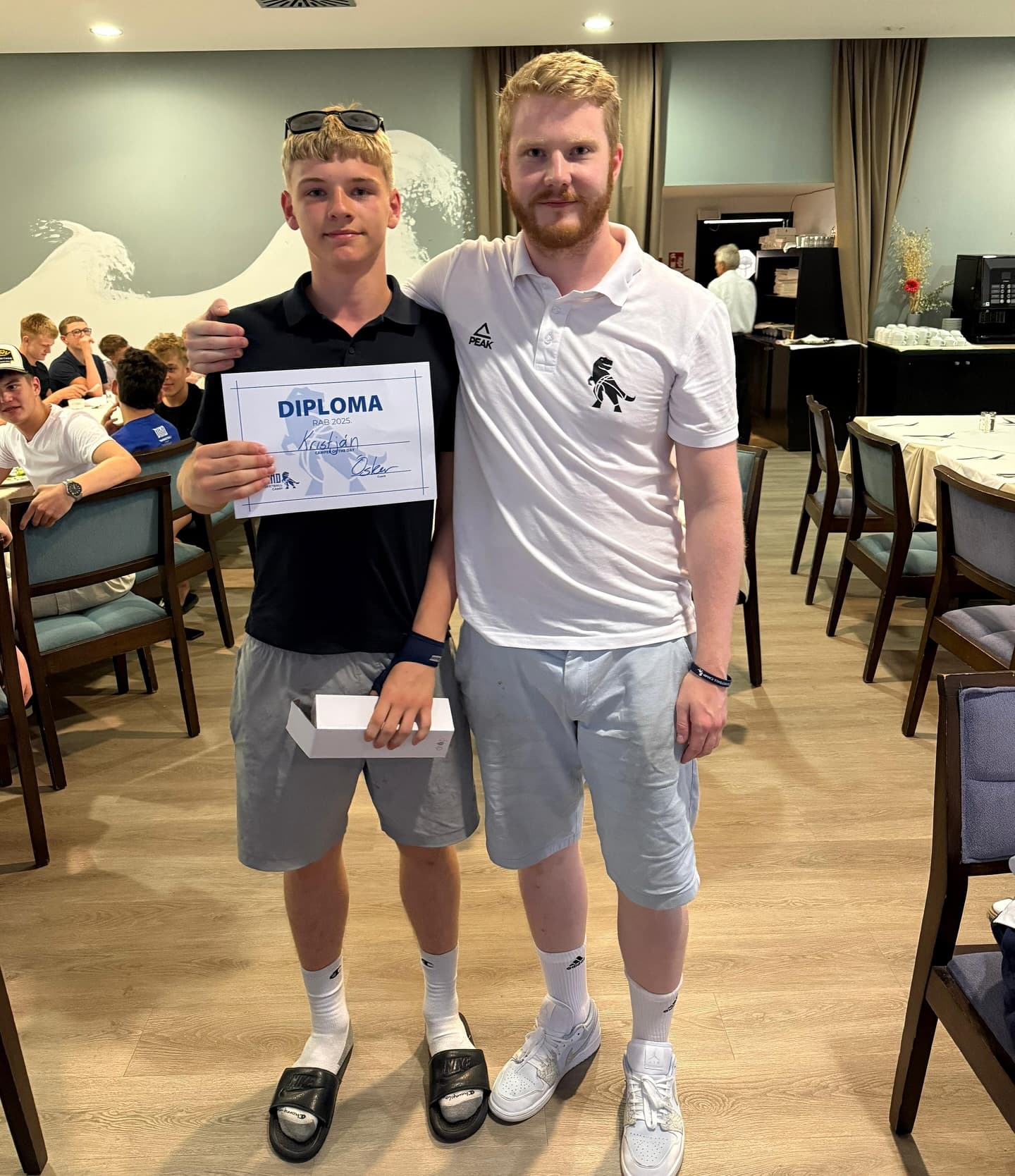 Young athletes practicing basketball skills at camp