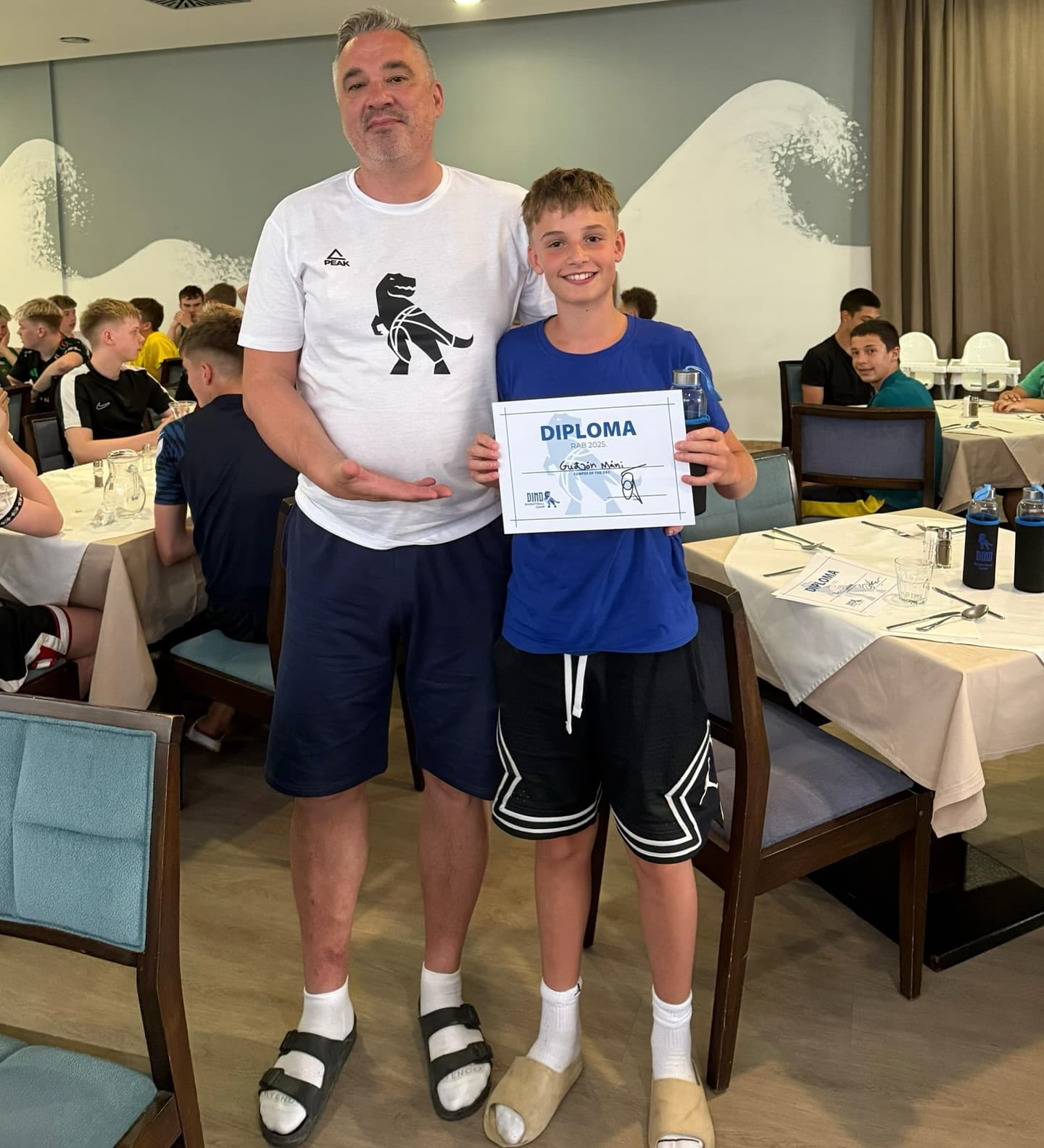 Coaching session with professional basketball trainers